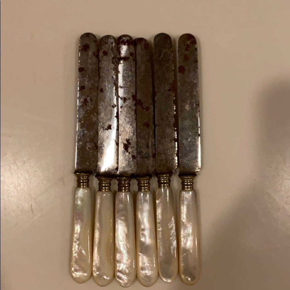 Antique Mother-of-Pearl butter knives
